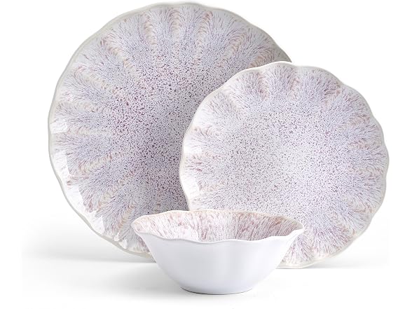 Mikasa Isla Hand Crafted 12 Piece Plates Bowls Dinnerware Set