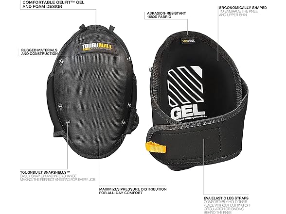 ToughBuilt TB-KP-G2 GelFit Knee Pads - Header Card - Box