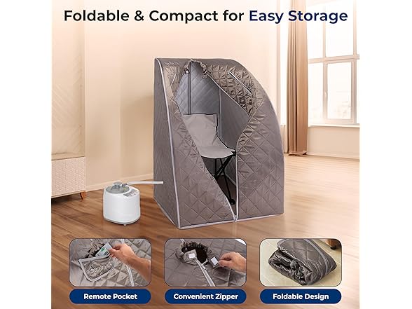 SereneLife Portable Sauna Grey