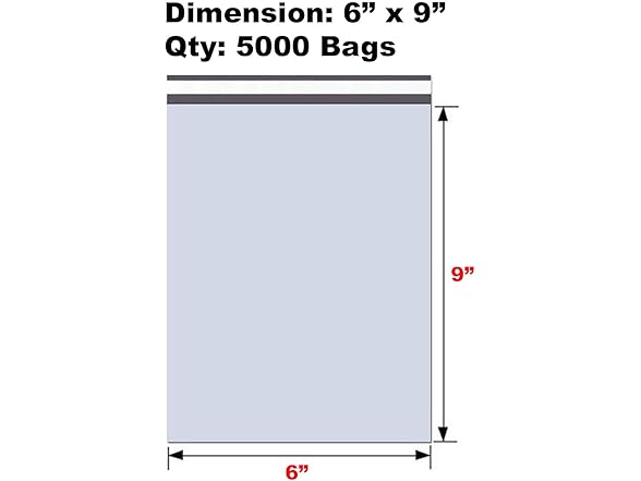 iMBAPrice 5000 6x9 White Poly Mailers