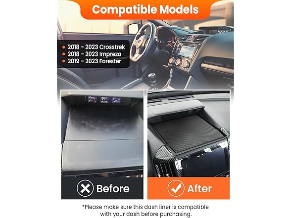 ANOWVI Dashboard Mats for Subaru Forester