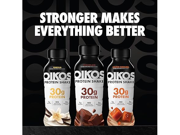 12CT Oikos Protein Shake, Chocolate, 30g High Protein
