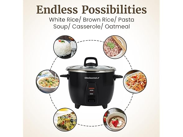 Elite Gourmet ERC2001BX 10-Cup Electric Rice Cooker