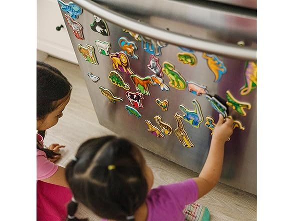 Melissa & Doug Wooden Magnets Set - Animals and Dinosaurs