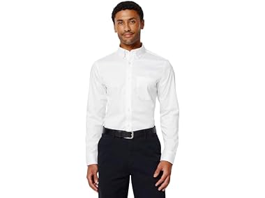 $8.99, Was $19.90, 54% Off! Amazon Essentials Men Slim Stretch Wrinkle Shirt dealfomo