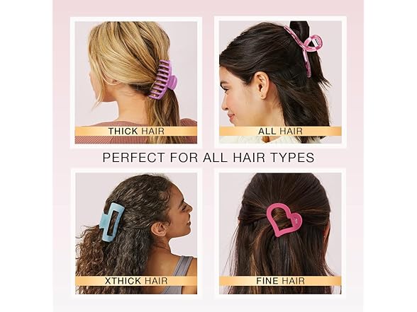 Scunci by Conair 8 piece claw clips set
