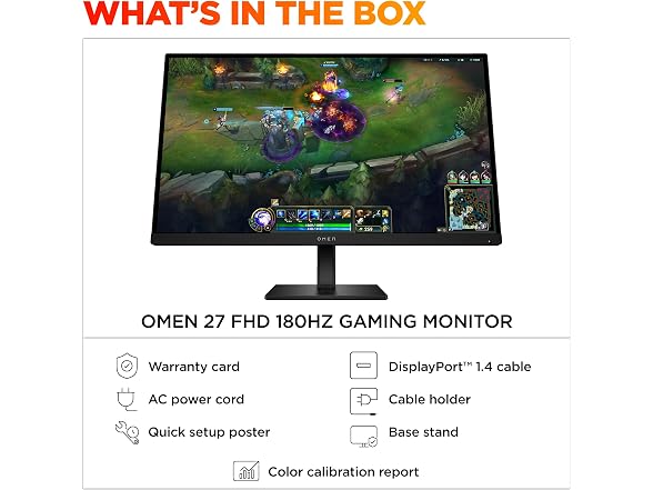 HP OMEN 27" FHD 180Hz Gaming Monitor