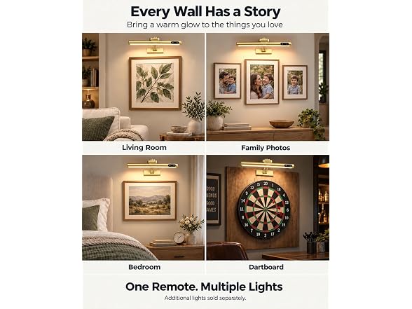 VARICART Wireless Picture Light, 16", 4