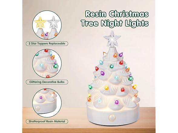 Brightever 2Pk Christmas Tree Night Lights