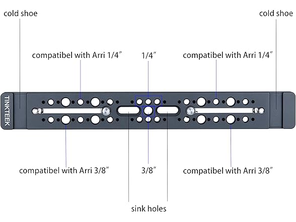 Dual Camera Mount Tripod Extension Bar