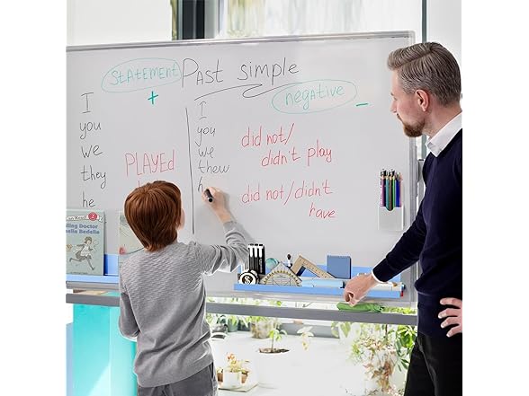 DTUQYX Magnetic Book Shelf for Whiteboard 2-Pack, Blue