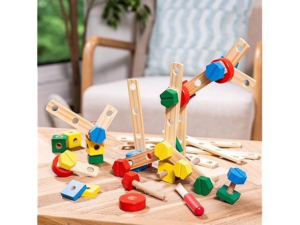 Melissa & Doug Wooden Construction Building Set