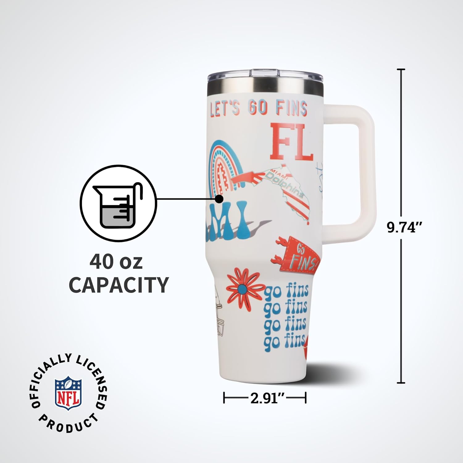 MIAMI DOLPHINS 46oz Game Day Tumbler - Gallery 16