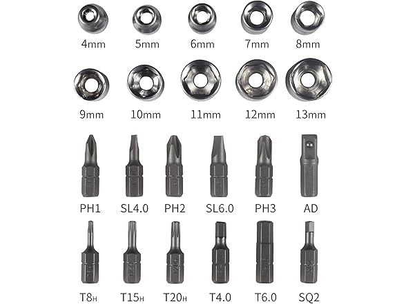 KER KER 27 in 1 Mini Ratchet Wrench Set wit