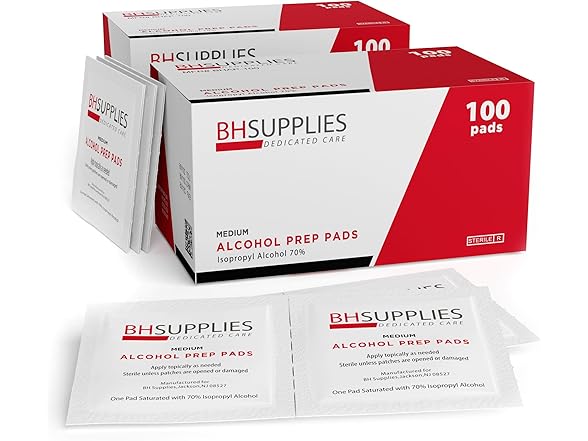 BH SUPPLIES Alcohol Prep Pads - 54 Boxes