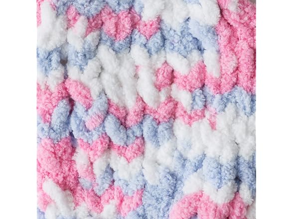 Bernat Baby Blanket Yarn for Crocheting Soft, Pink Blue