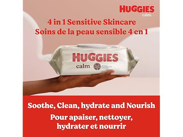 2PK HUGGIES Calm Baby Diaper Wipes, Unscented