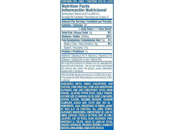 Clamato Tomato Cocktail 64oz