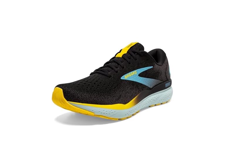 Brooks Ghost 16 Men's Shoes Black/Forged Iron/Blue
