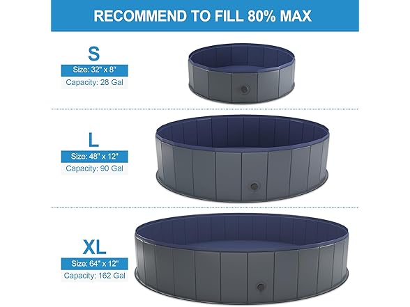 Niubya Foldable Dog Swimming Pool