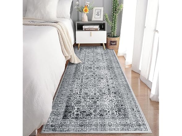 GarveeHome Washable Rug 5x7 Boho Grey
