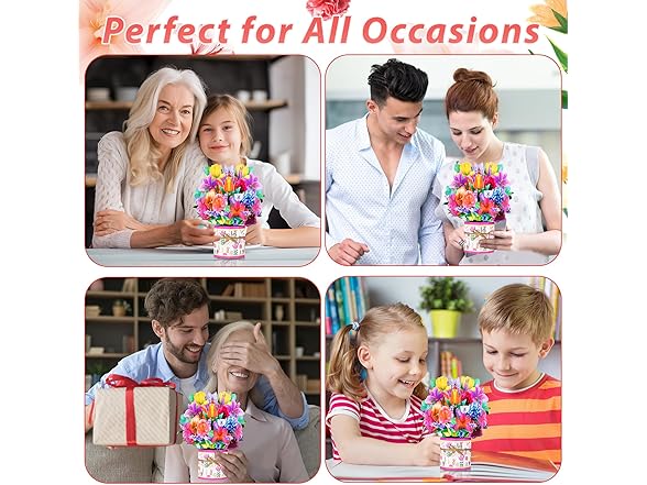 GREETING ART Pop Up Flower Card