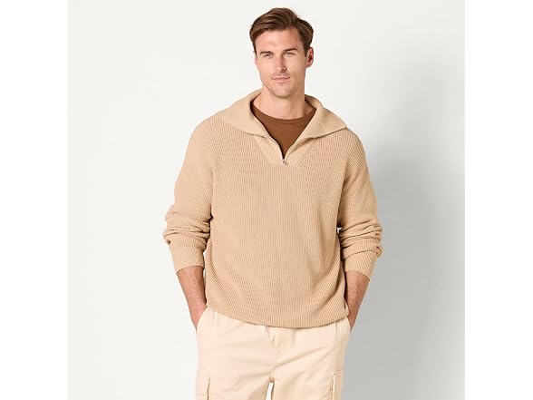 Amazon Essentials Men Quarter-zip Rib-knit Sweater - Gallery 5