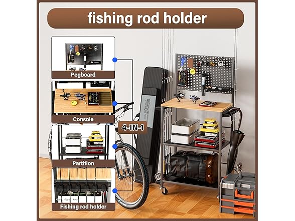 3-Tier Fishing Rod Storage Rack