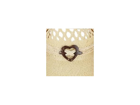 CTM Women's Western Straw Cowboy Hat