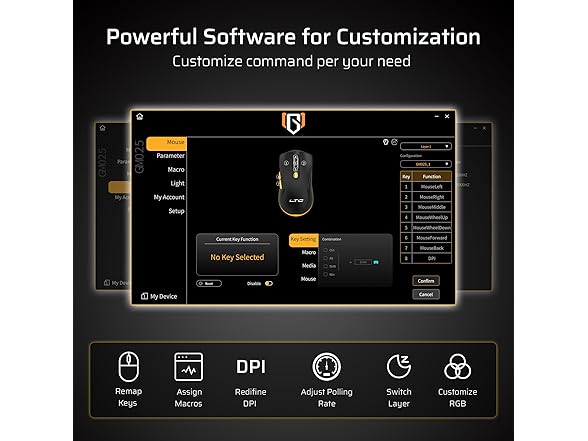 LTC GM025 Tri-Mode Wireless Gaming Mouse