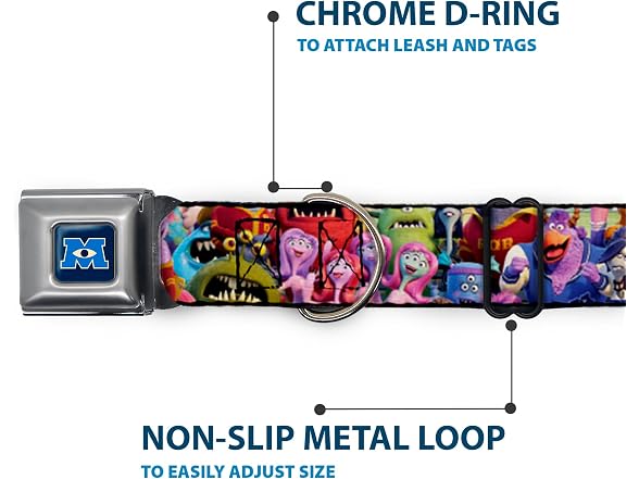 Buckle-Down Dog Collar Seatbelt Buckle Monsters Univerisity