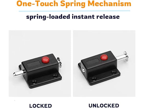 4pk Spring Bolt Door Latches ABS