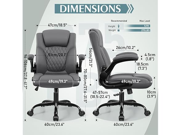 Brick Attic W0893 Leather Office Chair1 (Open Box)