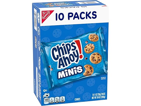 10PK CHIPS AHOY! Mini Original Chocolate Chip Cook