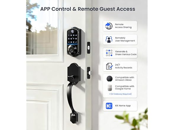 Veise VE017-H 8-in-1 Smart Door Lock