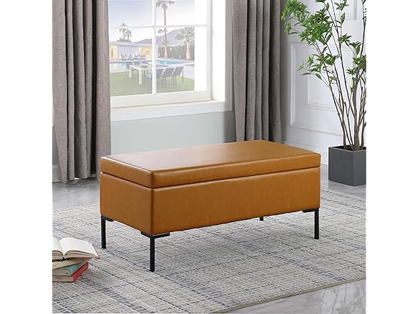 HomePop Upholstered Storage Bench