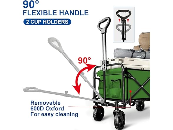 SAILARY Collapsible Foldable Wagon, Green