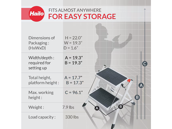 Hailo MK60 Mini Steel Step Stool