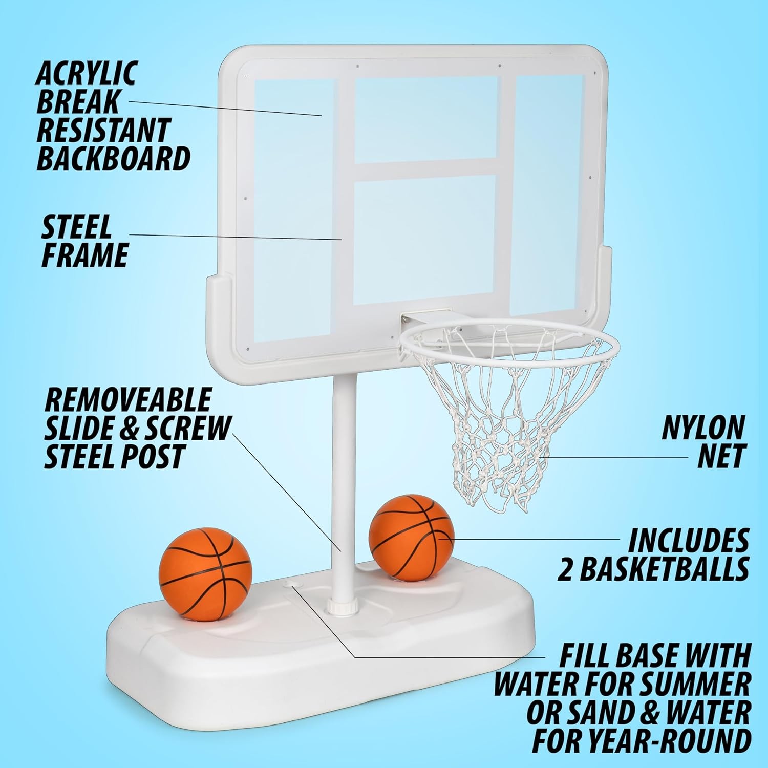 Atomi Pool Game Basketball Game Set - Gallery 6