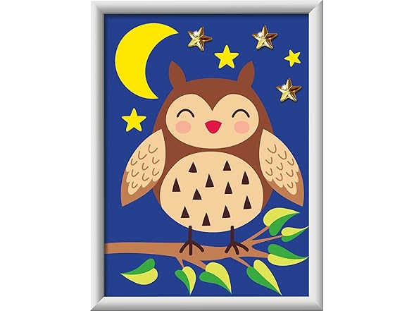 CreArt Cute Owl Paint by Numbers Kit