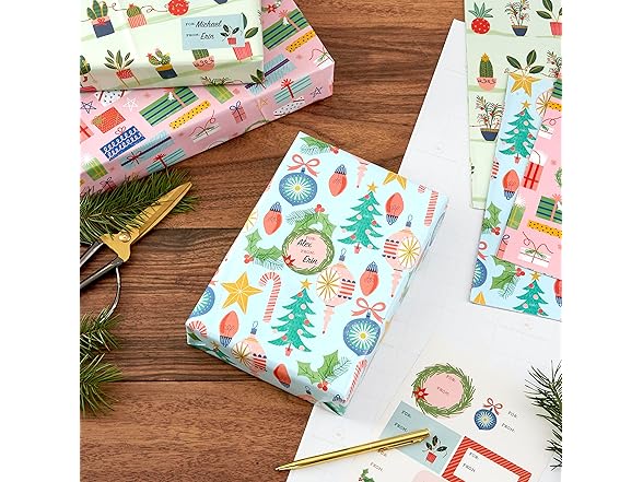 Hallmark Cute Christmas Flat Wrapping Paper