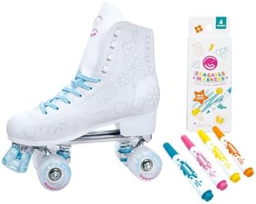 C7skates Color Me Quad Roller Skates (Color Me, Women's 6 / Youth 5 / Men's 5)