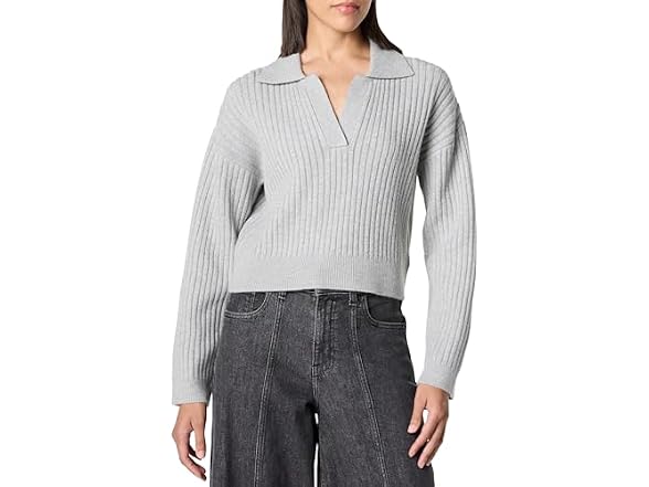 The Drop Women Marcy Ribbed Polo Top - Gallery 5
