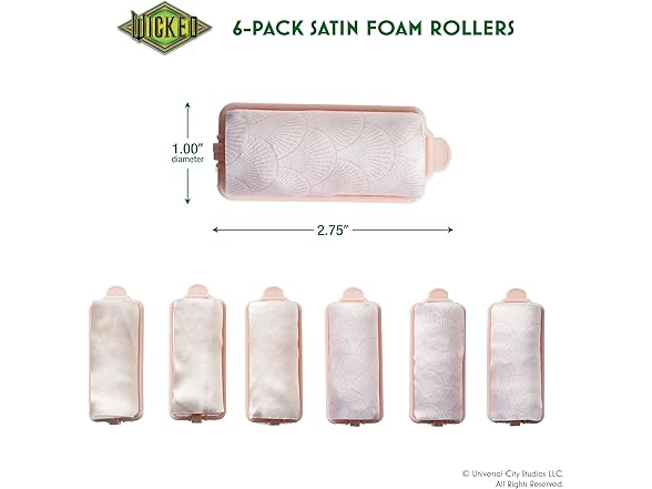 Wicked Glinda 6PK Satin Rollers