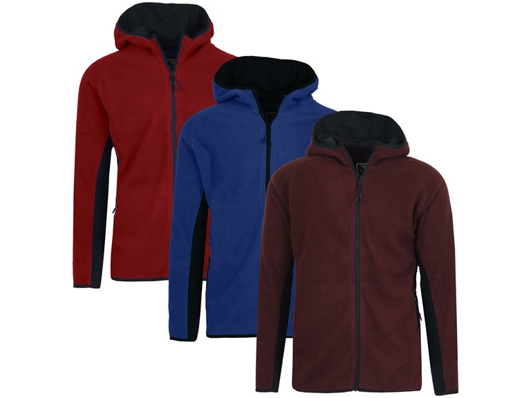 3-Pack Men's Polar Fleece Tech Zip Hoodie (Sizes, S - 2XL)
