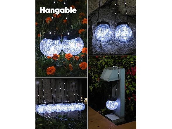 PARTPHONER Solar Lantern 12 Pack Cold White