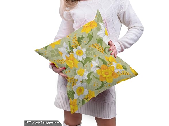 Lunarable Daffodil Fabric by The Yard