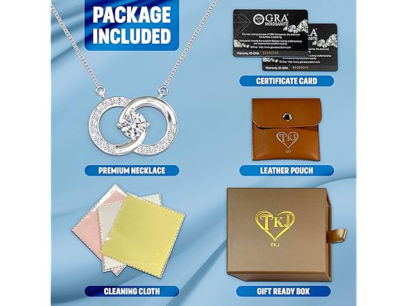 TKJ Plated Interlocking Circle Necklace