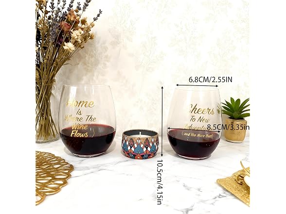 Housewarming Wine Glasses Set