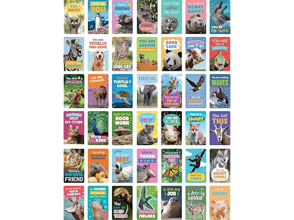 Teacher Created Resources Go Wild Animals Encouragement Cards